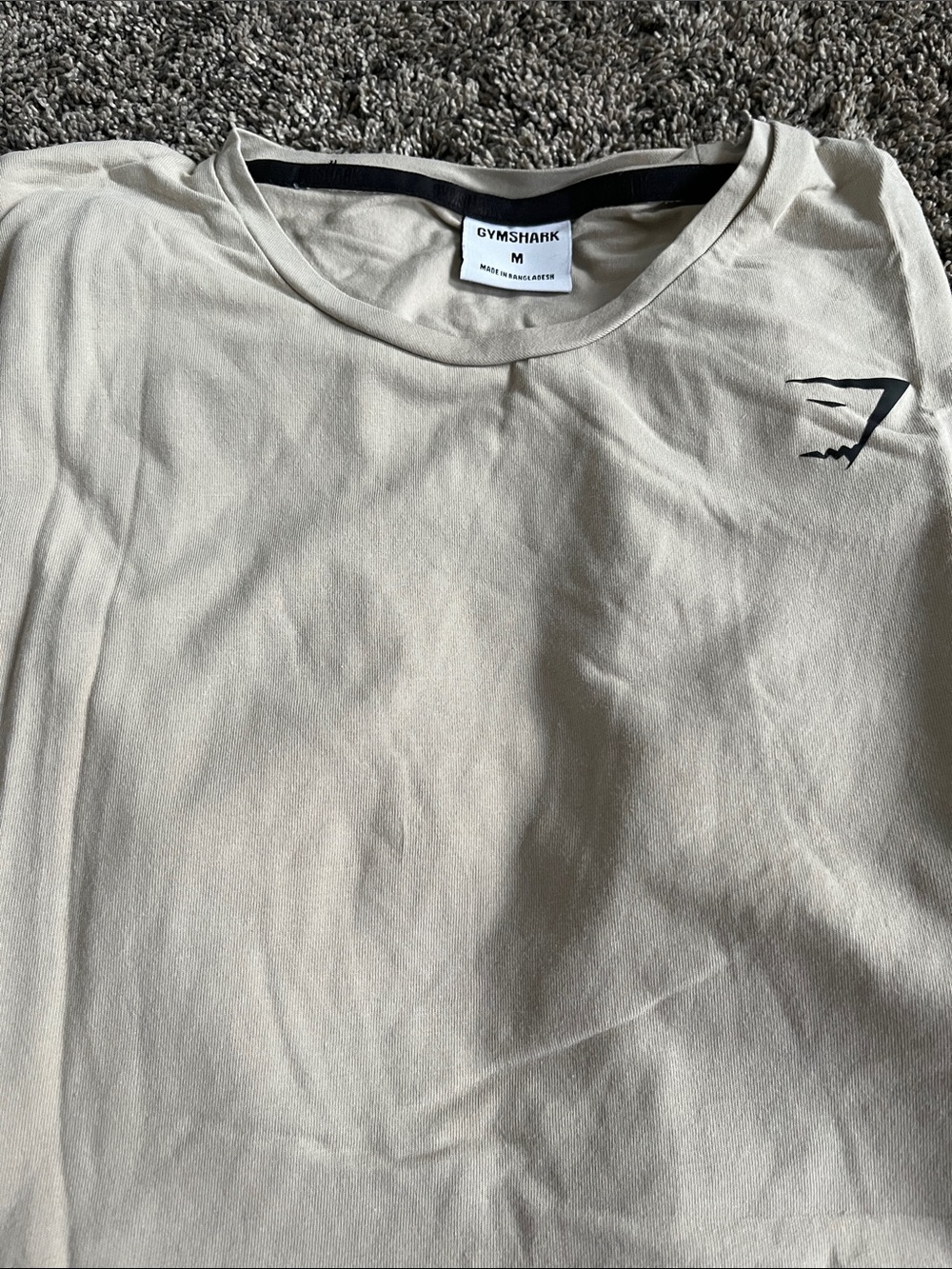 Gymshark tan Short Sleeve Performance Tee. Medium. Good condition.